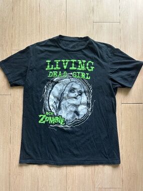 Rob Zombie Living Dead Girl Black T Shirt Men's L  Rock Metal Industrial Y2K